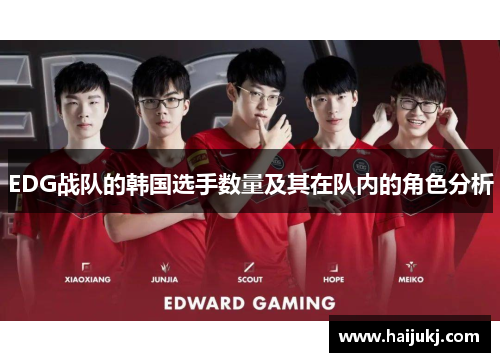 EDG战队的韩国选手数量及其在队内的角色分析