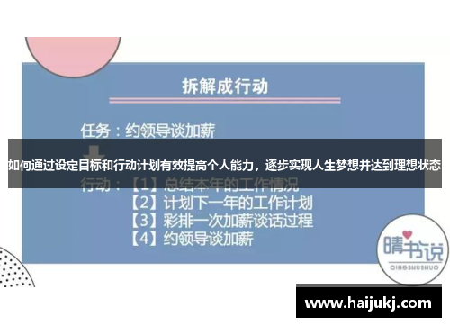 如何通过设定目标和行动计划有效提高个人能力，逐步实现人生梦想并达到理想状态